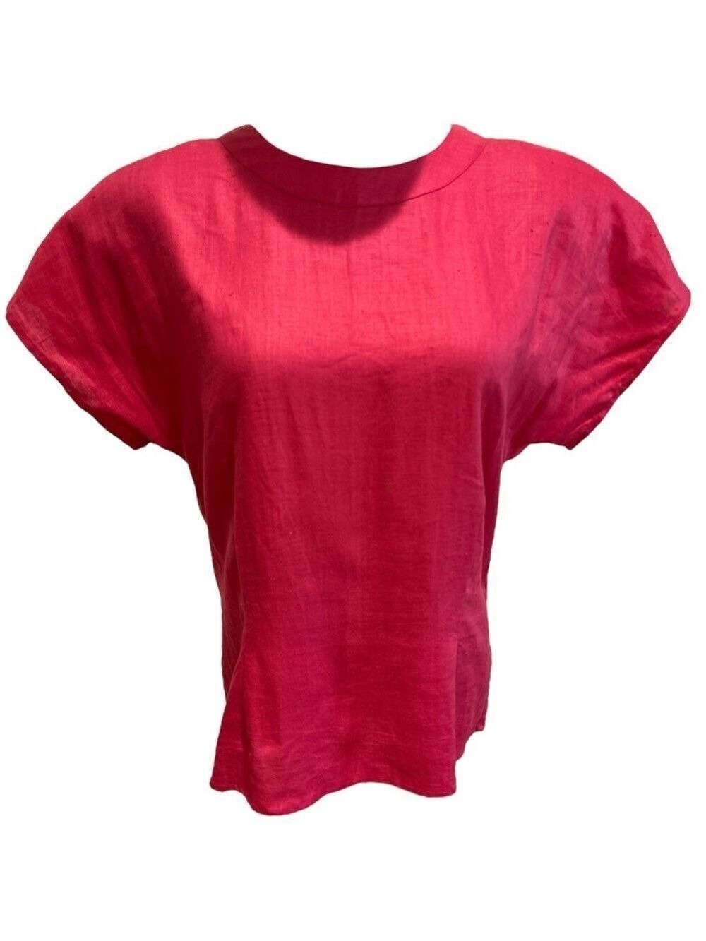 80s 2PC LINEN TOPS ANN TAYLOR PINK TOP SZ 6 & NWT JILLIAN JONES CREAMY TOP SZ M - Picture 5 of 9